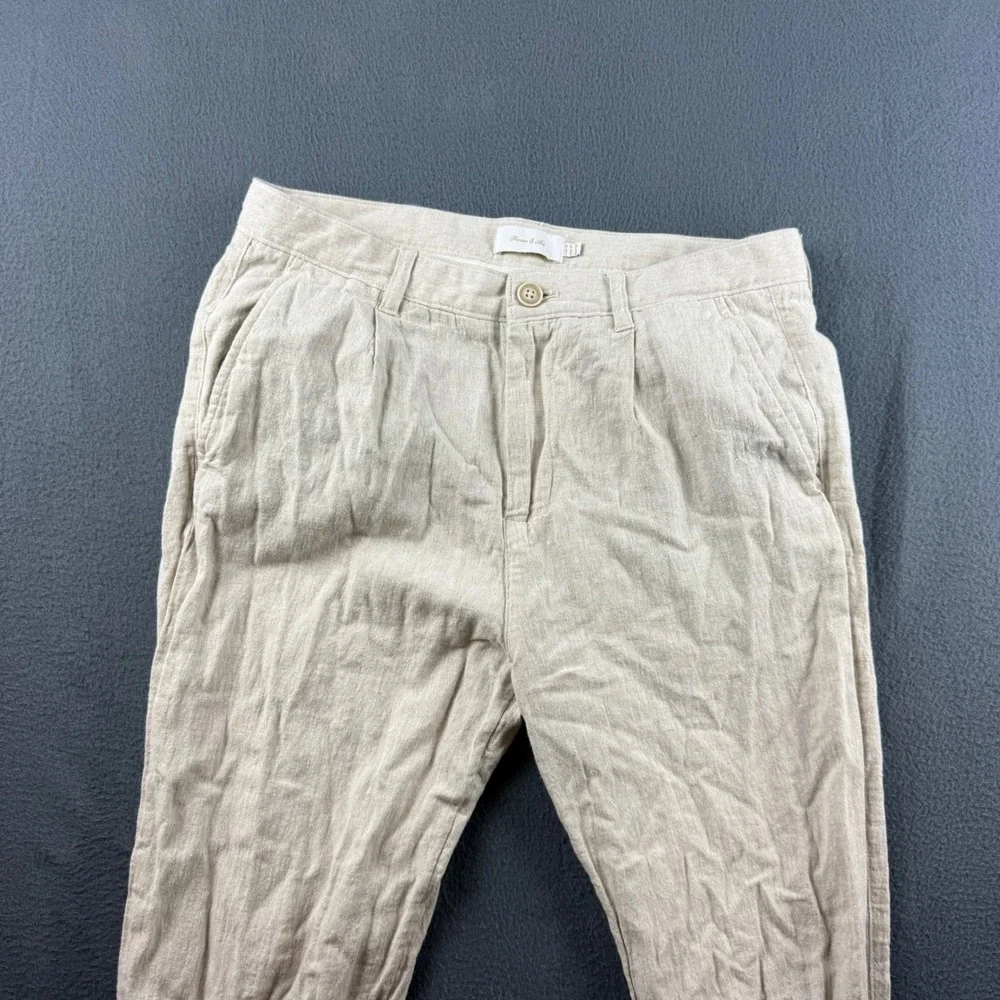 Porter & Ash Linen Pants Men's 30 (Fits 31x28) Beige Lightweight Summer Beach